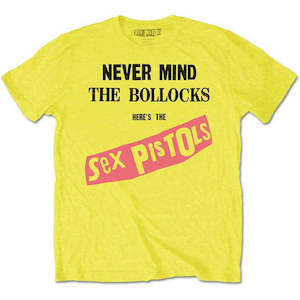Available For Discount Codes: Sex Pistols - Never Mind the Bollocks - Yellow T-Shirt