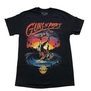 Guns N Roses T Shirts: Guns N Roses - Skate - Black T-Shirt