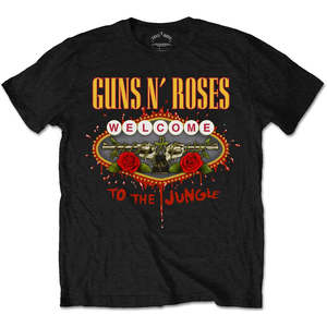 Guns N Roses T Shirts: GNR - Welcome to the Jungle - Black T-Shirt