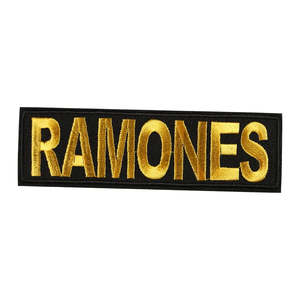 Ramones: Ramones Patch - Gold Logo (Iron On)