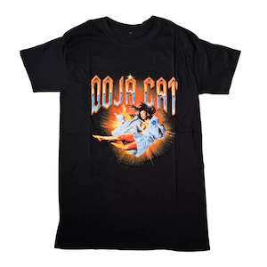 Available For Discount Codes: Doja Cat - Planet Her Space Kick Black T-Shirt