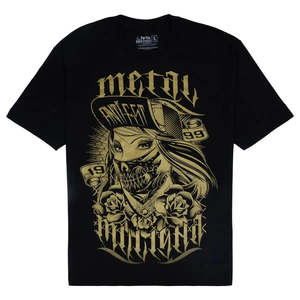 Streetwear: Metal Mulisha Skullcheif (Gold) Black T-Shirt