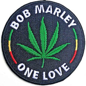 Bob Marley Patch - Leaf (Iron On)