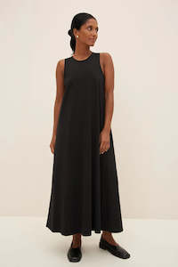 Ladies Dress: Kowtow Cross Back Dress Black