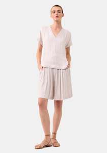 Ladies top: Morrison Cairo V-neck Top Nougat