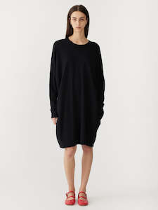 Bassike: Bassike Circle Jersey Dress Black