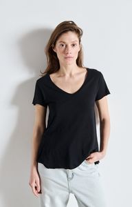 American Vintage Jacksonville T-Shirt V Neck Black