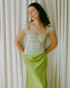 Dominique Healy: Dominique Healy Jolene Tee Celadon