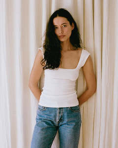 Dominique Healy: Dominique Healy Naia Tank Off White