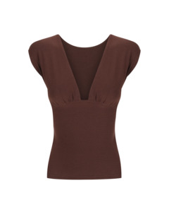 Dominique Healy Munroe Tee Chocolate