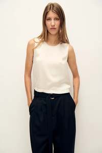 Silk Laundry: Silk Laundry Elena Top White