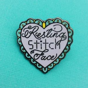 pins: Resting stitch face pin