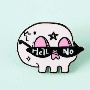 pins: Hell No Skull pin