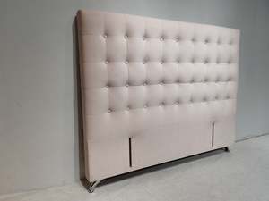 Headboards: Maison Free-Standing Headboard - Queen Size - Pink Velvet - NEW ARRIVAL