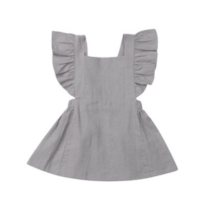 Clothes: Ruffles Cross Back Dress