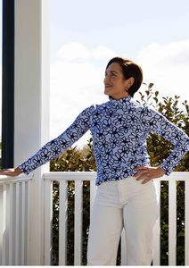 Rollers Lighter Weight: Roller Turtleneck - Bloom Blue Lighter Weight