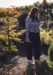 Roller Turtleneck - Fleur Forest Lighter Weight
