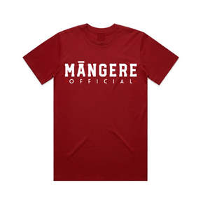 T Shirts: Cardinal Red Māngere Official Tee