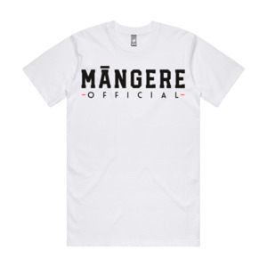 T Shirts: White Māngere Official T-Shirt