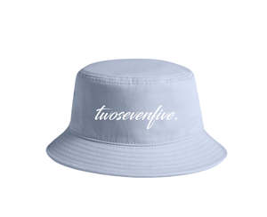 Powder Blue Script Bucket Hat