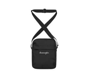 Headwear Accessories: Black Script Flight Bag