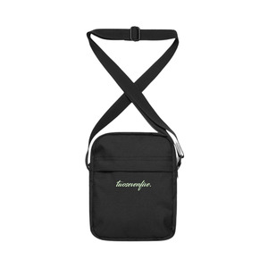 Headwear Accessories: Black/Mint Green Script Logo Flight Bag