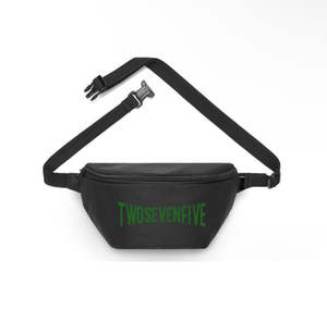 Headwear Accessories: Black/Pine Green Arch Logo Bum Bag