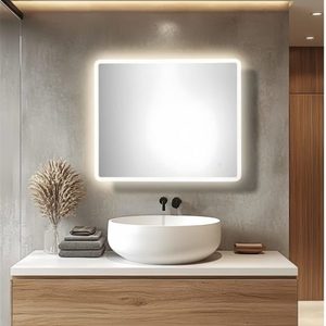 Products: Mirror LED Front Illuminated Rectangle 900x750mm