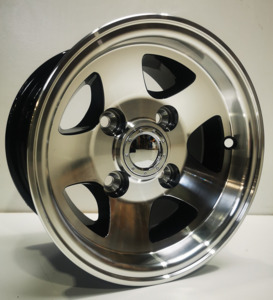 Rims Wheels: 10X6 Alloy Rim 4X100 Pcd. Machined Face Black Insert 0 Offset