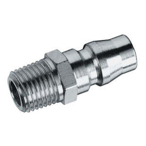 Fittings Couplers Connectors: Rectus Hi-Flow 1/4" ARO Plug to 1/4" BSP Thread Male