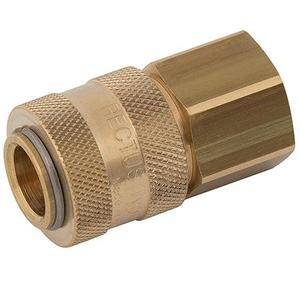 Fittings Couplers Connectors: Rectus 1/4" Hi-Flow Brass ARO Coupler (BSP)