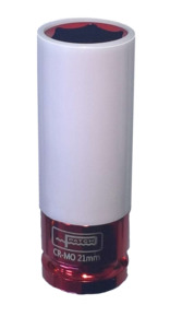 21Mm X 1/2Dr Red Imp Socket W/Sleeve Prtt