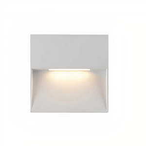 Exterior: UOW-FUSION-WH/BLK-3CCT  FUSION Square Exterior LED Wall Light