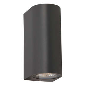 UOW043COB-BLK-3CCT Black Round Up & Down Exterior Wall Light