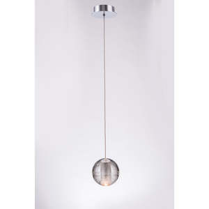 Pendants: UPSYLVIA    SYLVIA Dimple Glass with Chrome Plate Sphere Pendant