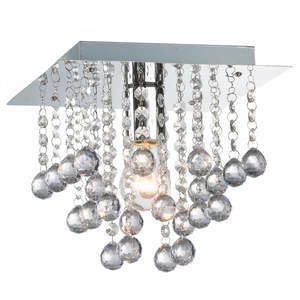 Ceiling Mounted: UBFSQ-EST   Estelle Square Crystal Batten Fix