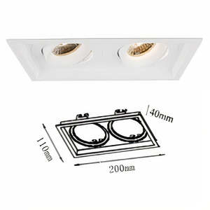 Downlight Frames: UDL3064/2-BLK/WH  OPTIC Downlight Frame