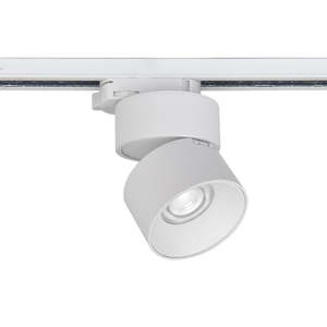Single Circuit: UTRKB12ADJ-WH/BLK-3CCT COYCLOP 12W adjustable & 359° rotatable LED track Light