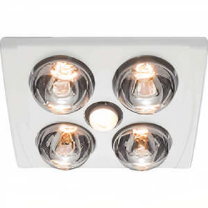 UVENTH4LW/S Powerful 3 IN 1 - Exhaust Fan, 4 Heat Lamps & Light