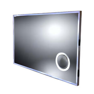 UMRR-HRTMG1180 Frameless Horizontal LED mirror light with magnifying glass & demister
