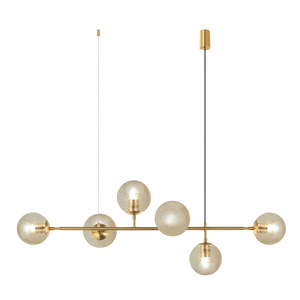 UP-IVY-OPAL/SMK/AMBER    6 lights IVY Pendant