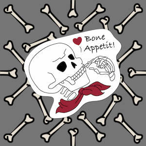 Travel Stickers: Bone Appetit
