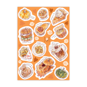 Pumpkin Foods A6 Sticker Sheet