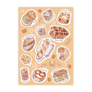 A6 Sticker Sheets: The Cozy Bakery A6 Sticker Sheet