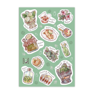 The Season of Feijoa A6 Sticker Sheet