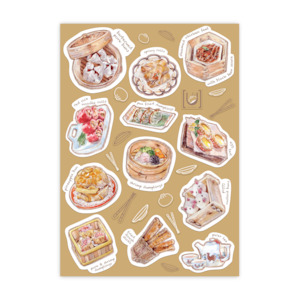 A6 Sticker Sheets: Yumcha Watercolour Stickers A6 Sticker Sheet