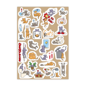 The Life of Cats Sticker A6 Sticker Sheet