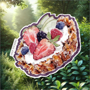 Berry Delicious Stickers: Berry Tart with Granola Crust
