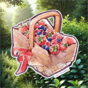 Berry Delicious Stickers: Berry Basket