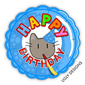 Birthday Balloon-Blue